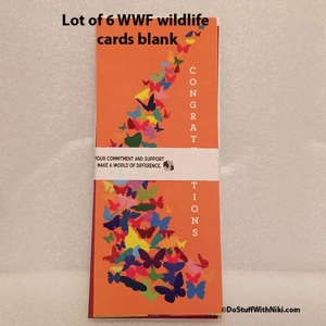 Lot of 6 WWF wildlife cards blank