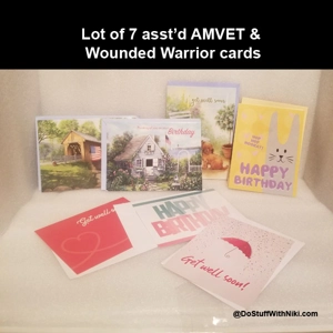 Lot of 7 asst'd AMVET & Wounded Warrior Cards