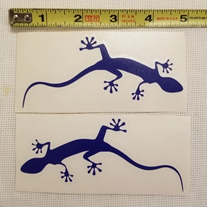 Pair of lizard gecko stickers