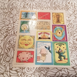Vtg 1981 Hallmark sticker sheet good News Hot Stuff