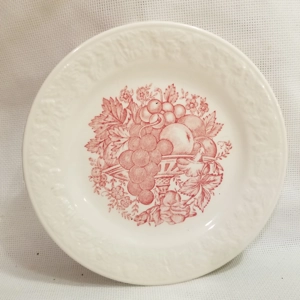 Vintage HARVEST USA Red fruit pattern plate