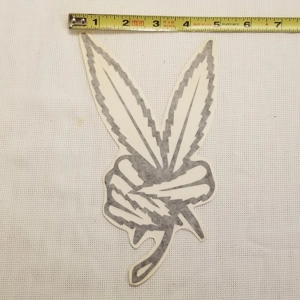 Hemp Pot leaf peace sign Decal