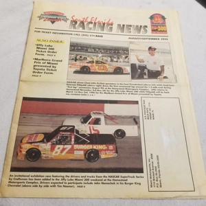 1995 South Florida Racing News Mag Newsletter