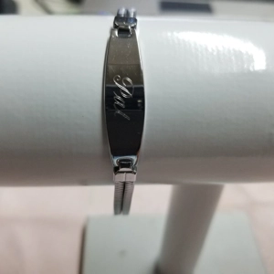 ID bracelet with Pat monogram. like new
