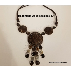 Handmade wood necklace 17