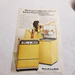 Vintage 1960's Kitchenaid Golden Harvest ad