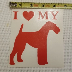I heart my Airedale sticker