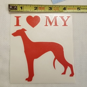 I heart my Greyhound sticker