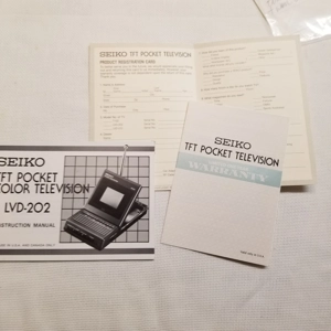Original 1985 Seiko Pocket Color TV Manual