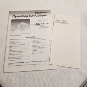 Original vint Panasonic KX-T3170 EasaPhone Oper. manual