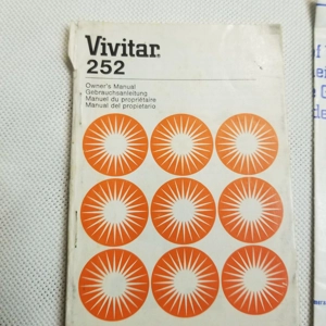Original Vintage Vivitar 252 Owners Manual
