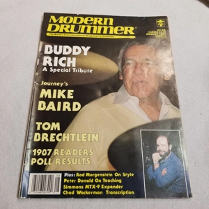 Aug. 1987 Modern Drummer Mag Buddy Rich, Mike Baird Spec tribute issue