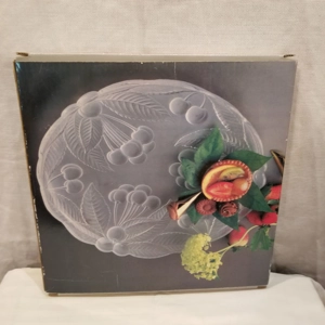 NIB Mikasa Crystal Bountiful Rd Buffet Platter