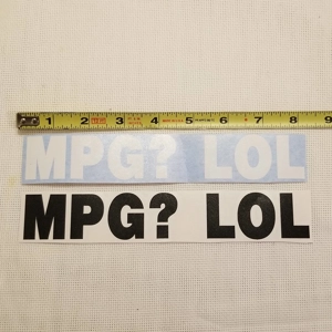 MPG LOL funny decal