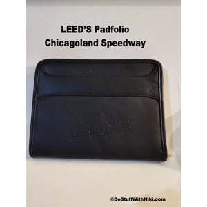Unused black LEED'S Chicagoland Speedway padfolio