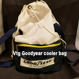 Vtg Goodyear lunch cooler bag dual compartment