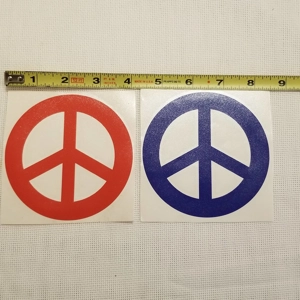 Peace sign sticker round