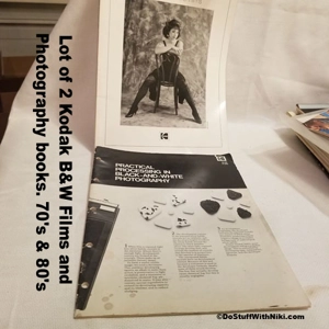 Lot of 2 Kodak B&W Films and Photography books. 70's & 80's