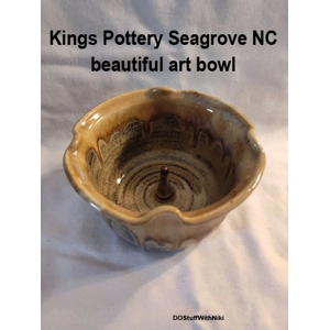 Kings Pottery Seagrove NC unusual bowl