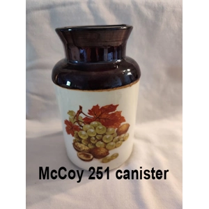 Vtg McCoy jar with grapes/nuts theme