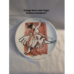 Vtg wall deco plate Degas Ballerina