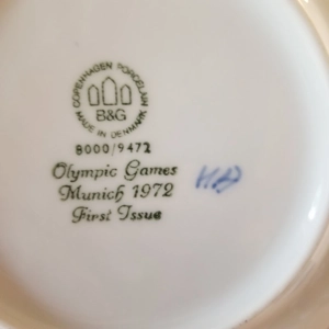 Vtg B&G Denmark 1972 Olympic plate exc