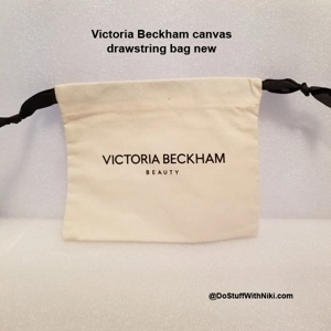 Victoria Beckham Beauty canvas drawstring bag new