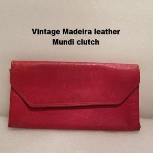 Vintage Madeira leather Mundi clutch soft