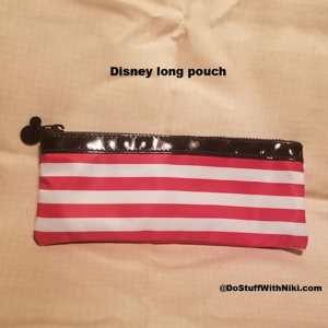 Disney red white striped long pouch