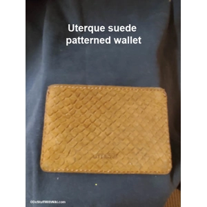 Uterque suede patterned wallet