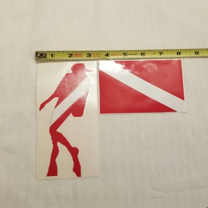 Pair of Scuba Diver stickers