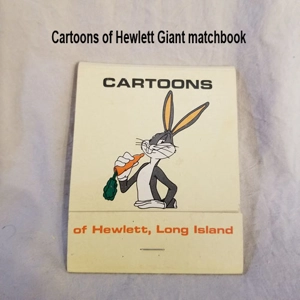vtg Cartoons of Hewlett XL matchbook Bugs