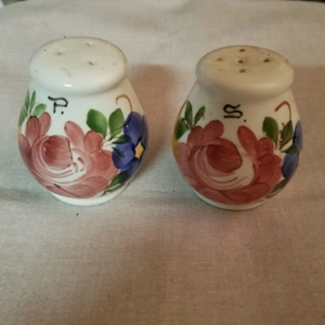Salt & Pepper Shakers ceramic Floral design