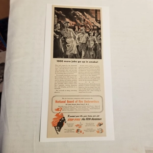 Original 1950 ad Natl Board of Fire Underwriters