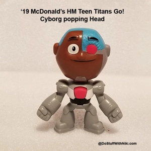 2019 McDonald's Cyborg Teen Titans Popping head toy
