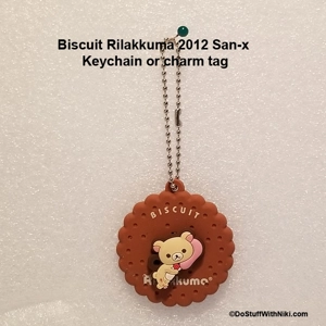 Biscuit Rilakkuma 2012 San-x Keychain or charm tag
