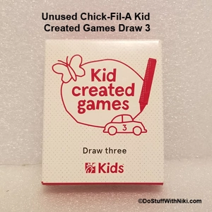 Unused Chick-Fil-A Kid Created Games Draw 3