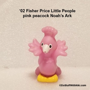 '02 FP Little People Noah's Ark Pink Peacock