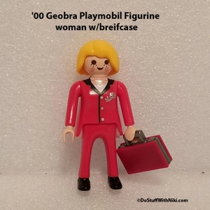 '00 Geobra Playmobil Figurine woman w/breifcase
