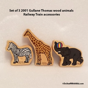 Set of 3 2001 Gullane Thomas wood animals
