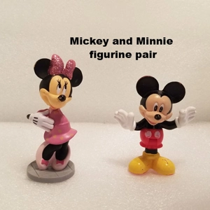 Mickey and Minnie figurine pair
