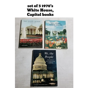 Lot of 3 1970's White House, Capitol collector books VG