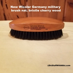 New Wissler Germany military brush natural bristle cherry wood