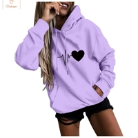 Womens Fashion Hooded Pullover Sweatshirt
