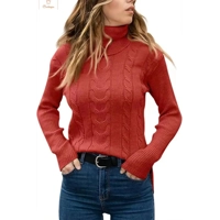 Vintage Slim Fit Turtleneck Sweater for Women