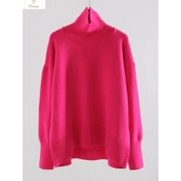 Winter Oversized Turtleneck Coffee Sweater