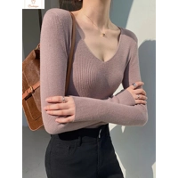 Spring Autumn V Neck Women Sweater