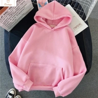 Casual Womens Solid Hoodie with Pockets