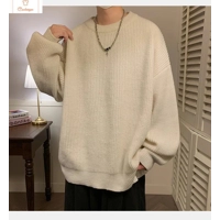 Round Collar Knit Sweater for Couples