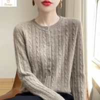 Womens Long Sleeve Knitted Cardigan Sweater